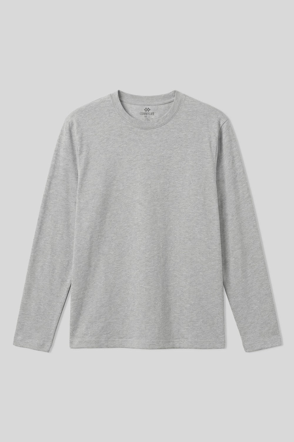 Tommy Life Koyu Bej Standart Fit Basic O Yaka Uzun Kollu İnce Erkek T-Shirt - 87997 görsel 5