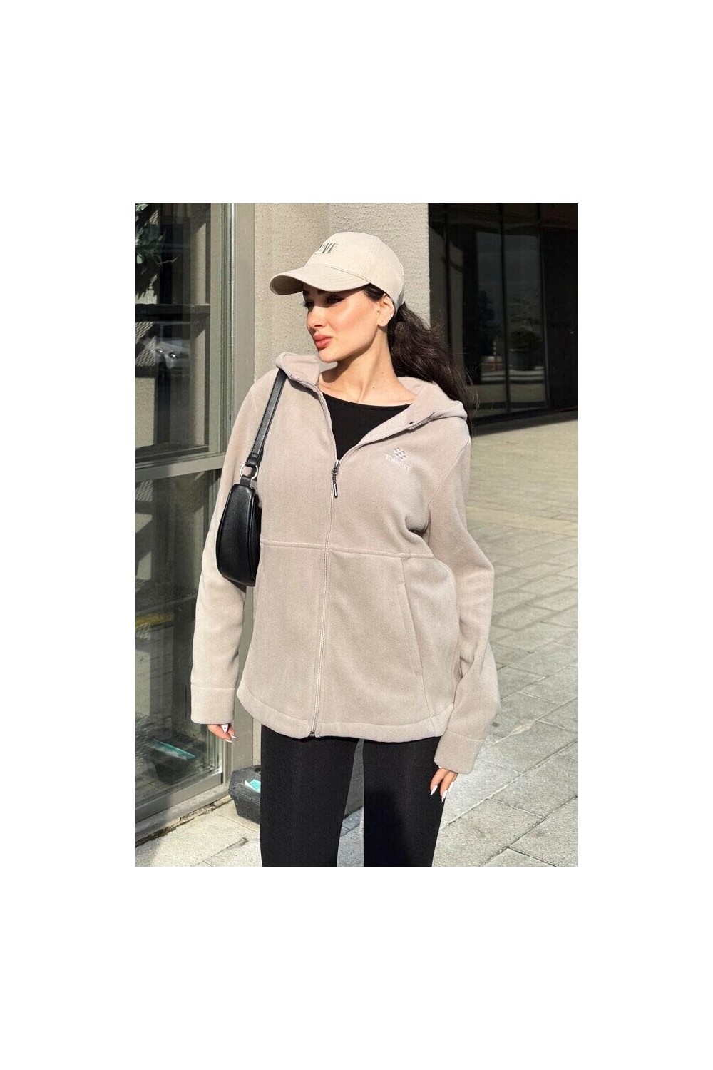 Tommy Life Rahat Form Kapüşonlu 2li Paket Siyah-Çağla Kadın Polar Sweatshirt - 97233 görsel 6