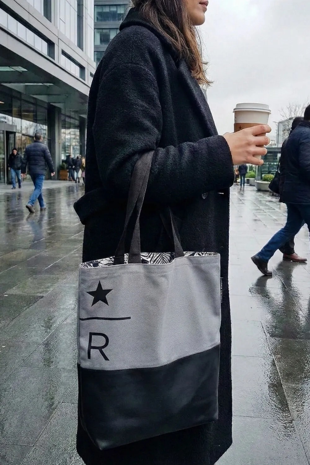 Baghashtag Starbags Premium Reserved Gri Bez Çanta görsel 5