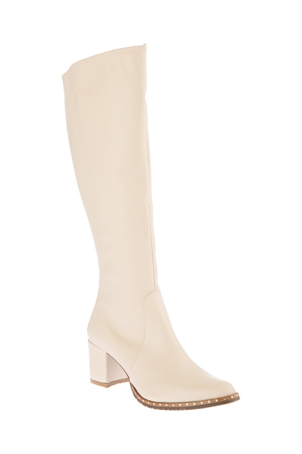 Fox Shoes Siyah Kadın Çizme C654652709 Suni Deri Kalın Topuklu Günlük Kullanım İçin Şık Tasarım görsel 3