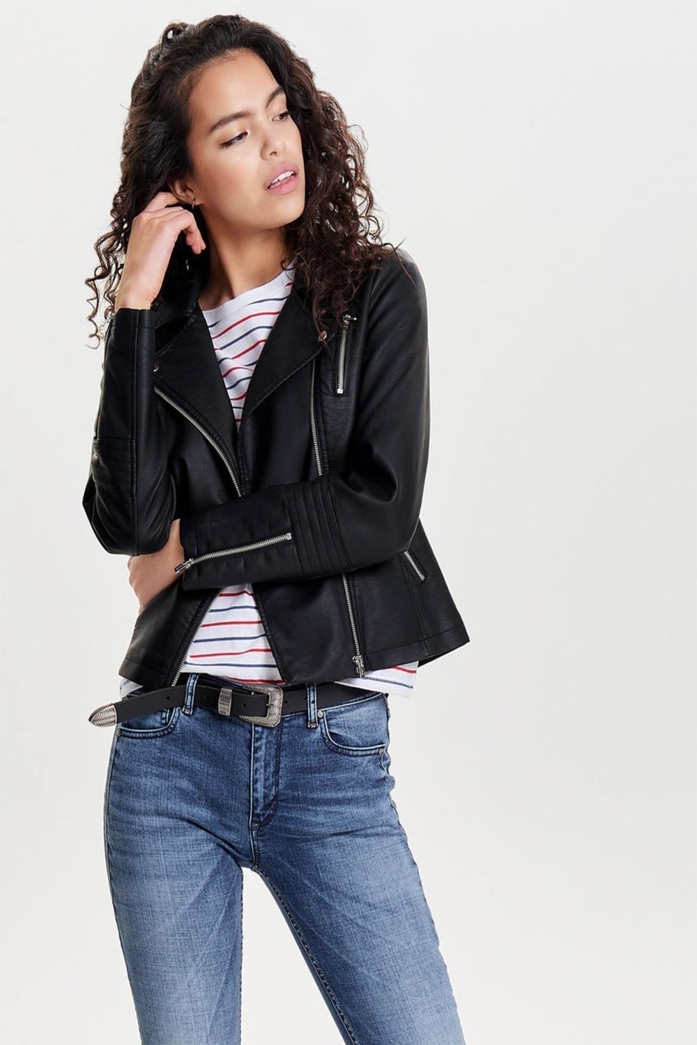 Only kadın onlgemma faux leather biker otw noos 15153079 görsel 8