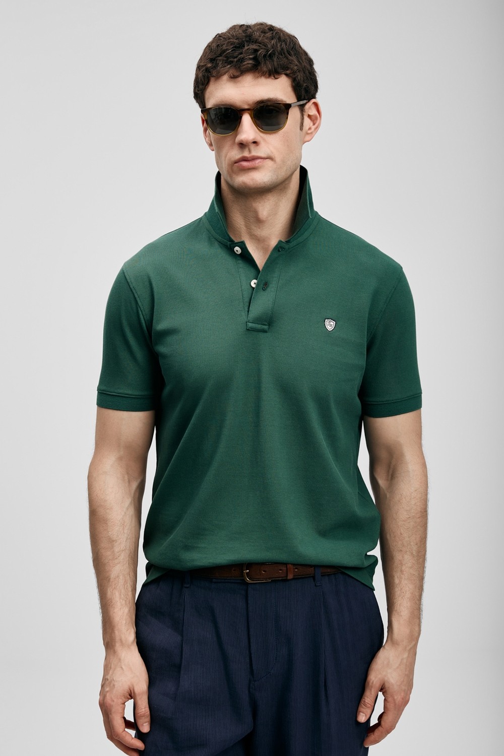 Lufian Laon Smart Erkek Polo Tişört Siyah