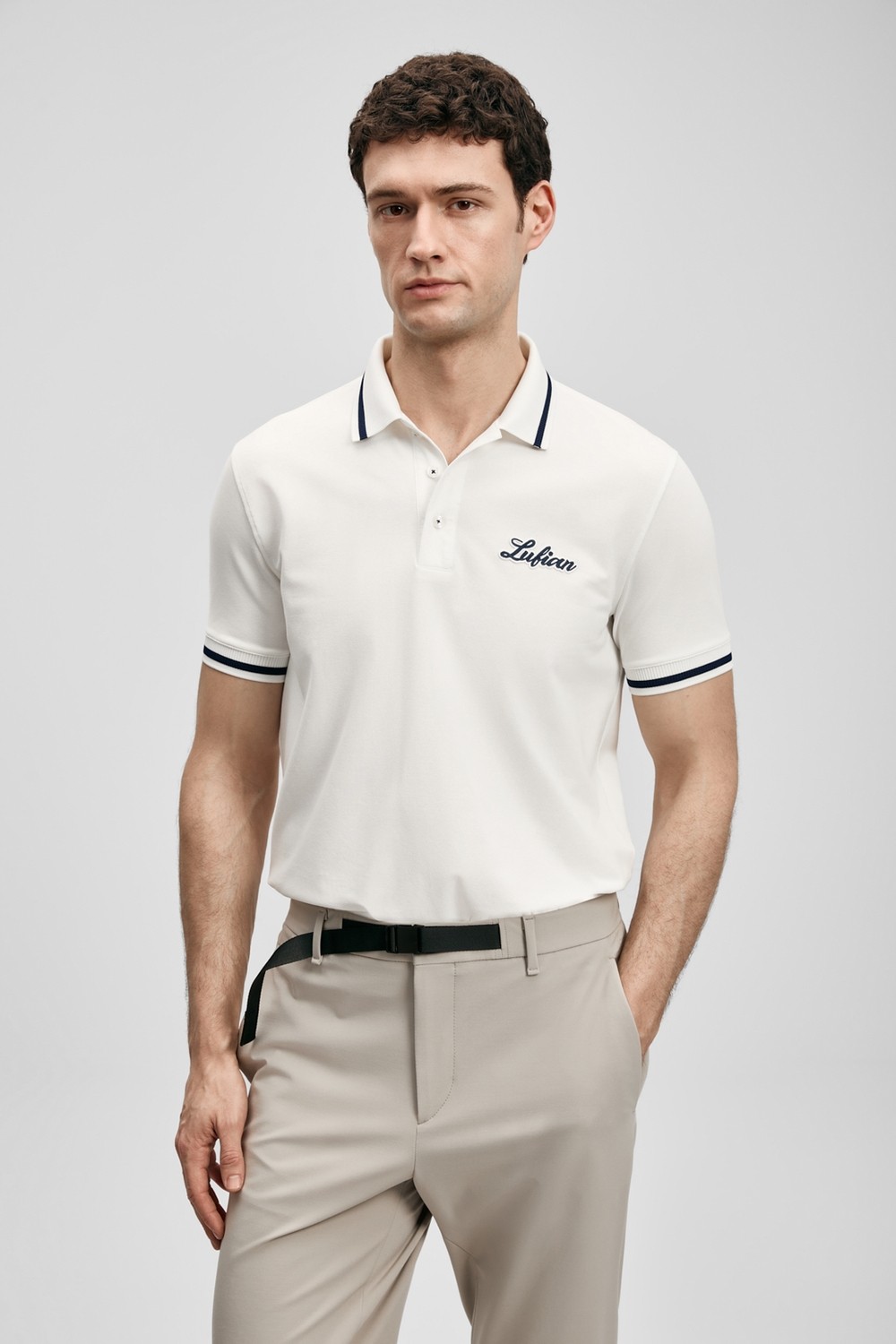 Lufian Artos Smart Erkek Polo Tişört Siyah