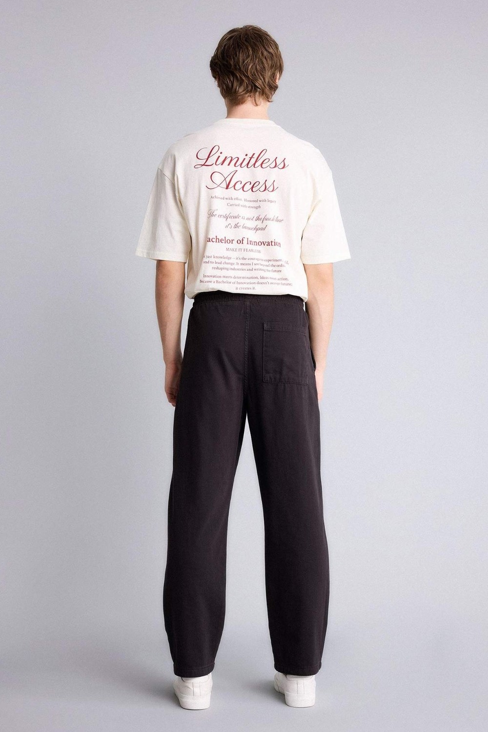 DeFacto %100 Pamuk Baggy Fit Pantolon F6129AX26SP görsel 6