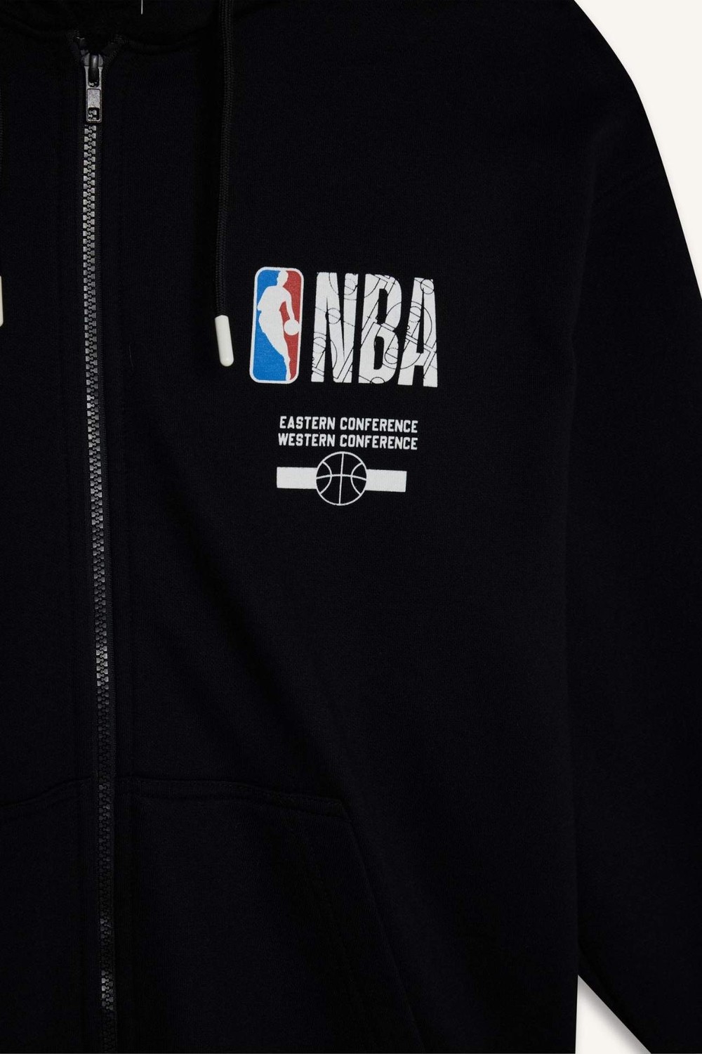 DeFacto Pamuklu NBA Wordmark Oversize Kapüşonlu Fermuarlı Sweatshirt G0264AX26SP görsel 8