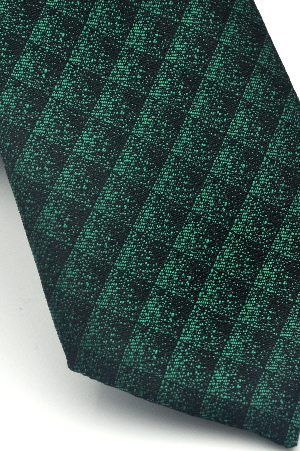 Gaffy Siyah Küp Desenli Yeşil Dokuma Kumaş Mendilli Slim Fit Kravat // SDK-2605-8 görsel 8