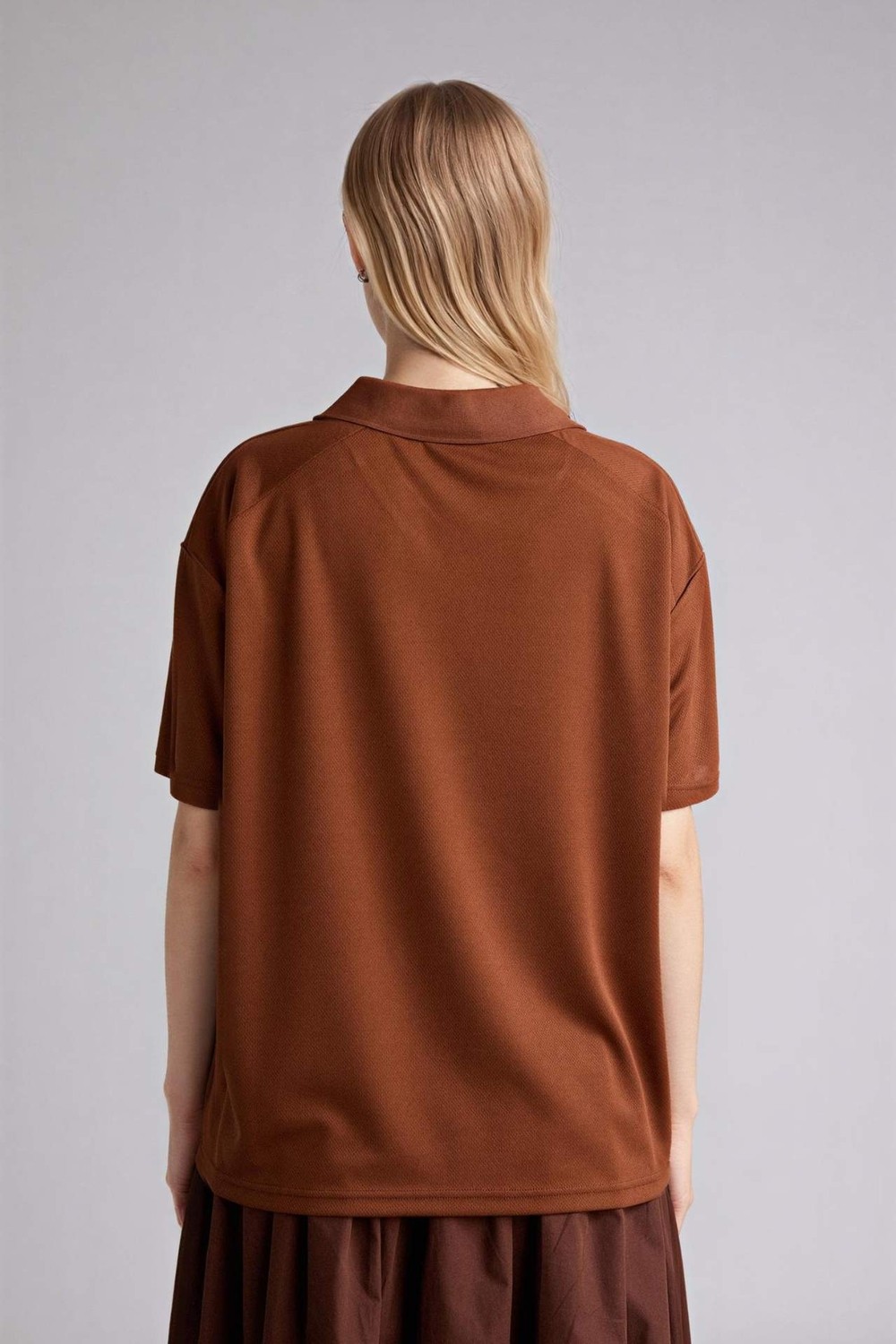DeFacto Oversize Polo Yaka Baskılı Tişört G5905AX26SP görsel 5