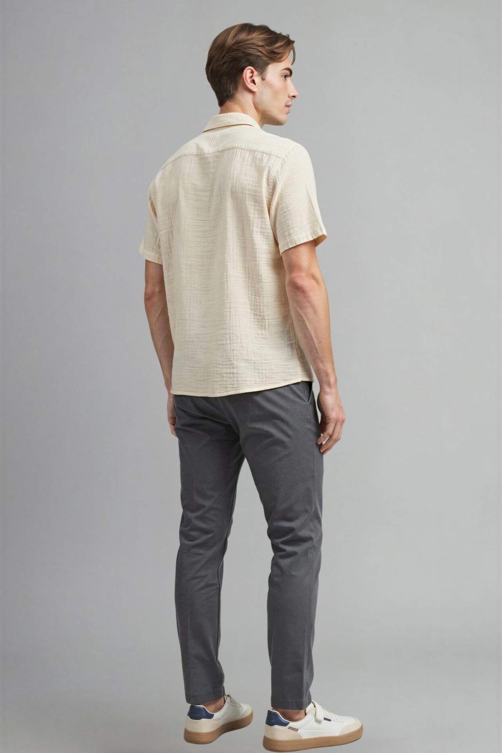 DeFacto Çabuk Kuruyan %100 Pamuk Regular Fit Pantolon F9668AX26SP görsel 4