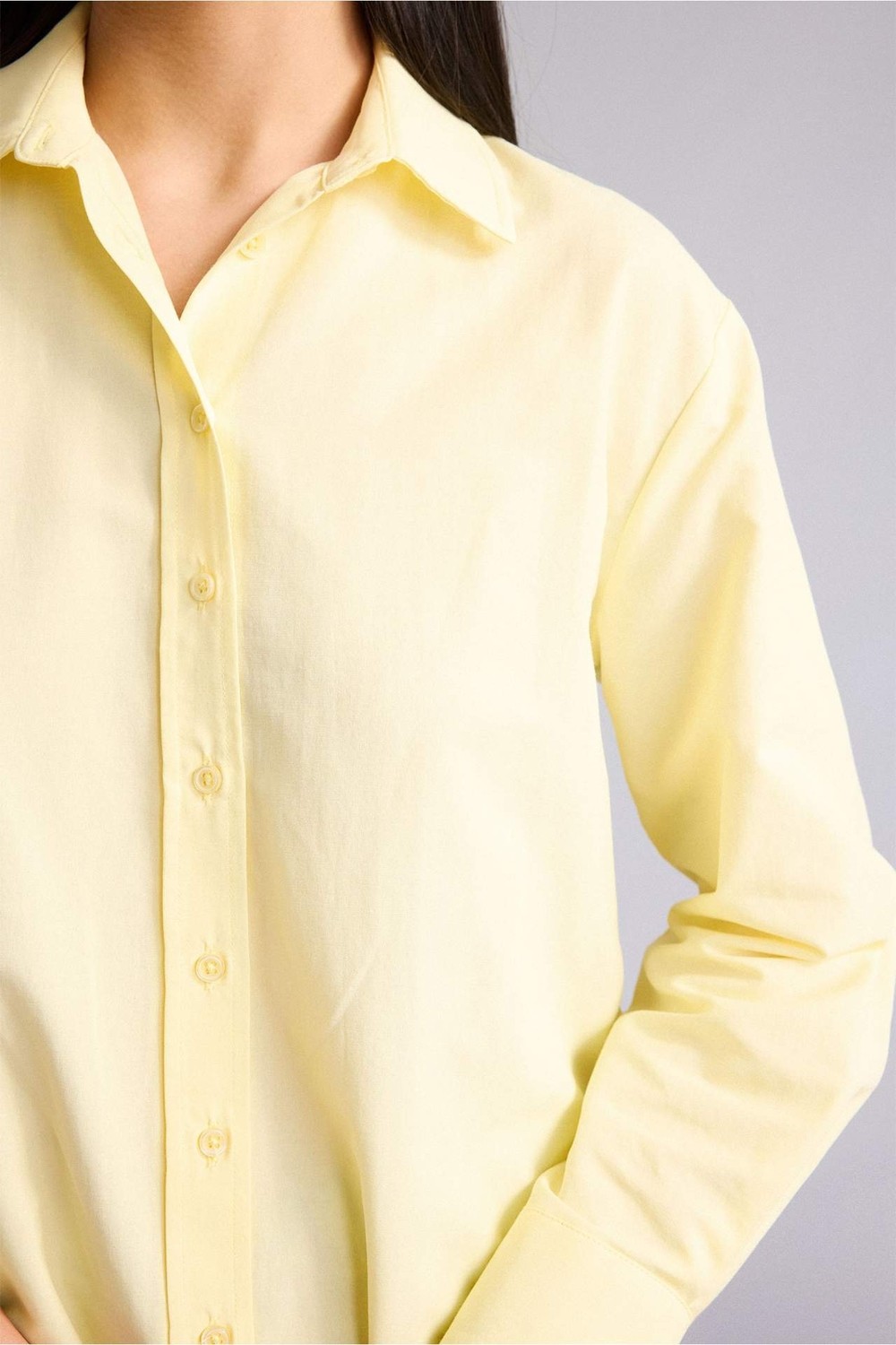 DeFacto Relax Fit Gömlek Yaka Poplin Tunik D7341AX26SP görsel 8