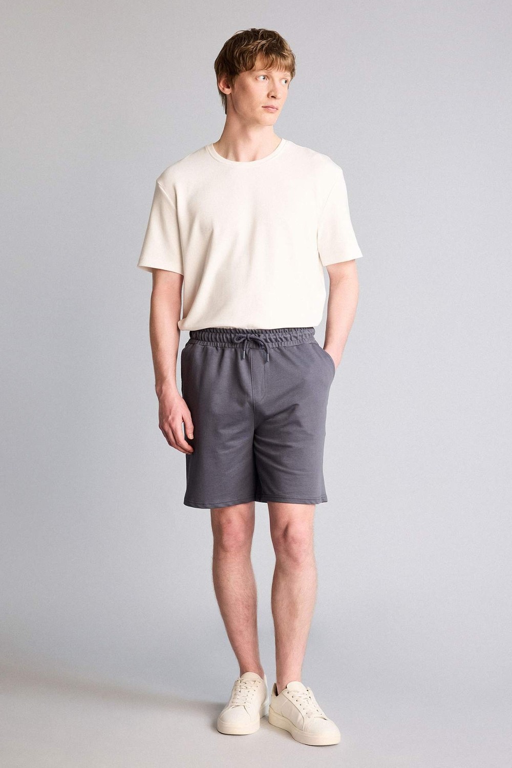 DeFacto Slim Fit Cepli Pamuklu Basic Bermuda Şort W1105AZ26SM