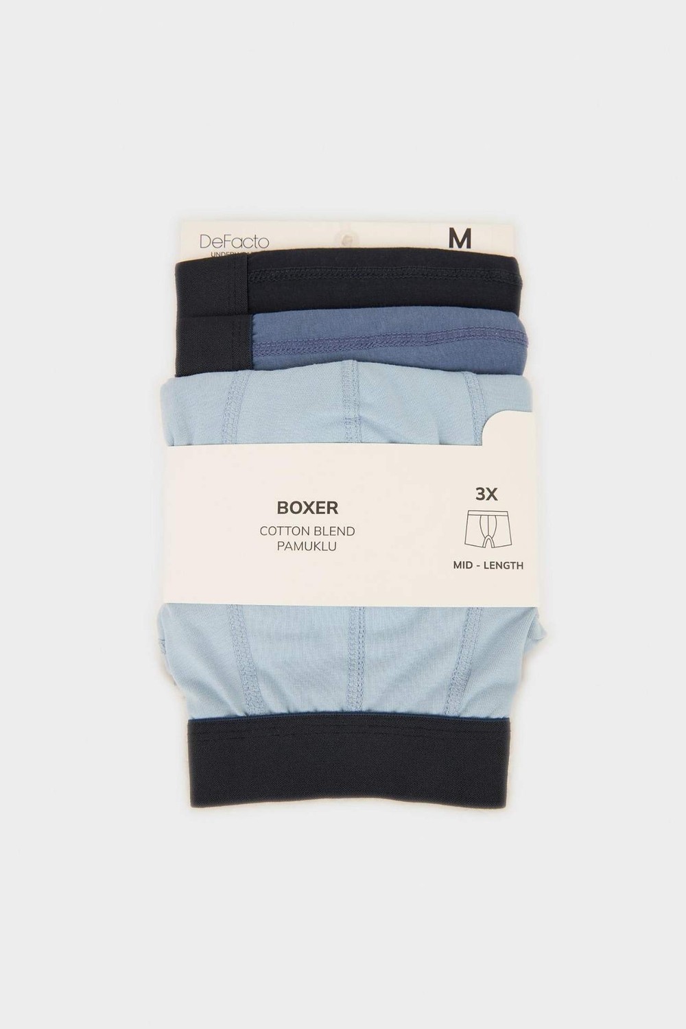 DeFacto Regular Fit 3'lü Boxer G0045AX26SP görsel 7