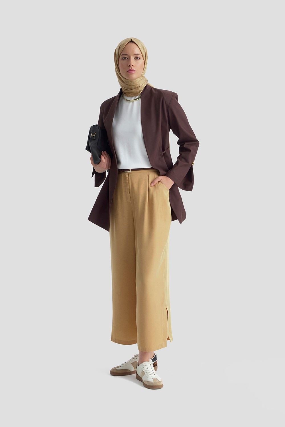 Armine Tencel Palazzo Pantolon Camel
