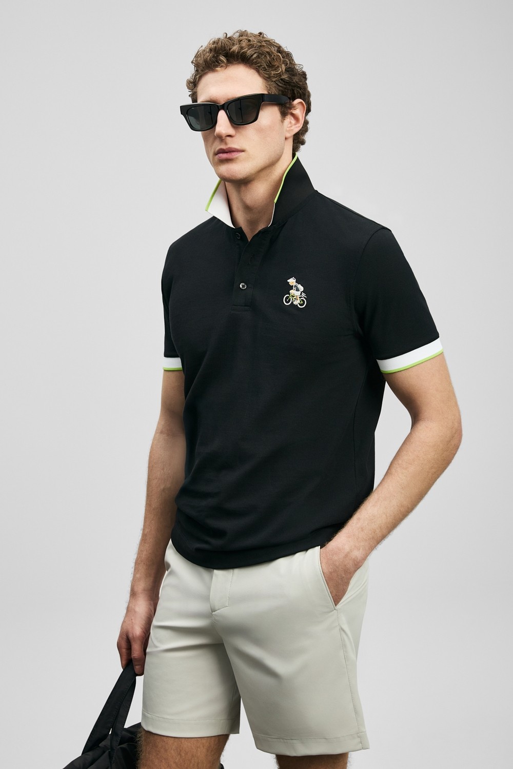 Lufian Zane Smart Erkek Polo Tişört Siyah görsel 4