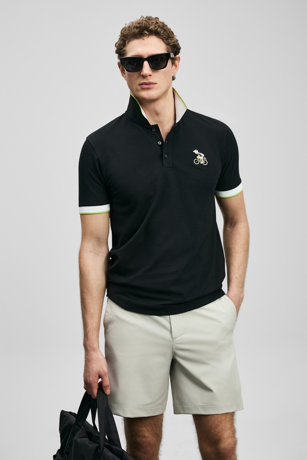 Lufian Zane Smart Erkek Polo Tişört Siyah görsel 5