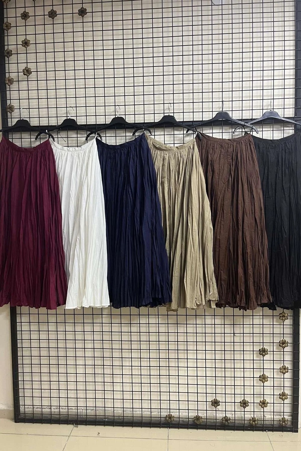 Rabia Şamlı Kraş Vual Etek Bordo görsel 3