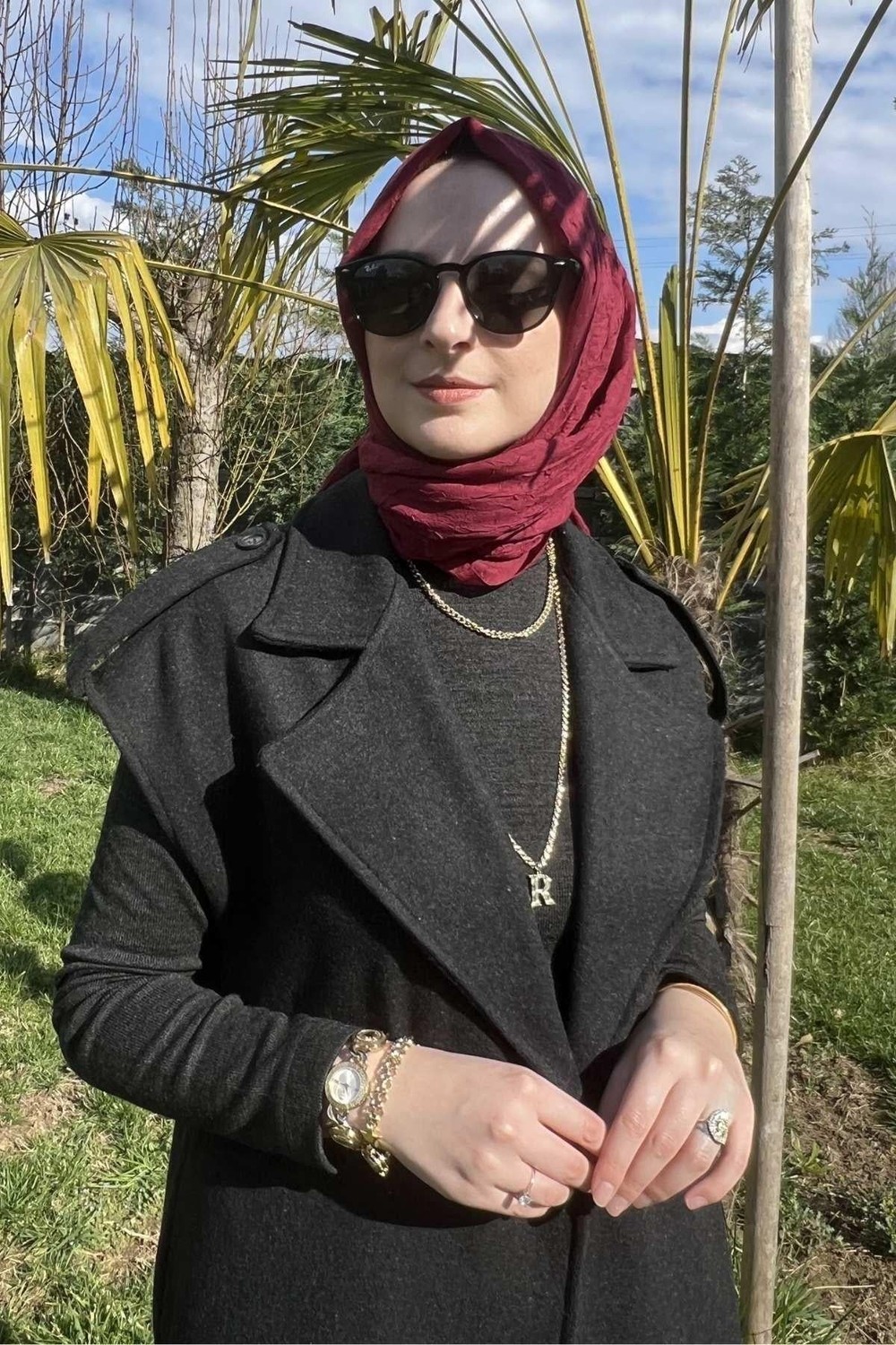 Rabia Şamlı Apoletli Antrasit Yelek görsel 6