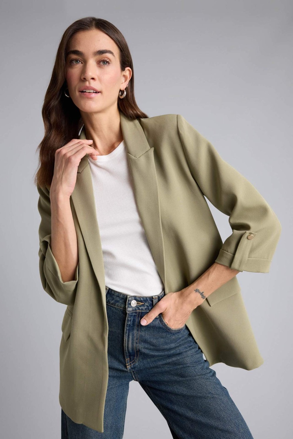 DeFacto Oversize Basic Blazer Ceket C3215AX26SM görsel 6