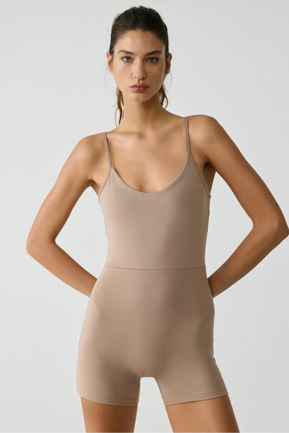 Urban Beat ALESIA Urban Beat Kadın Slim Fit İp Askılı Training Mavi Tulum