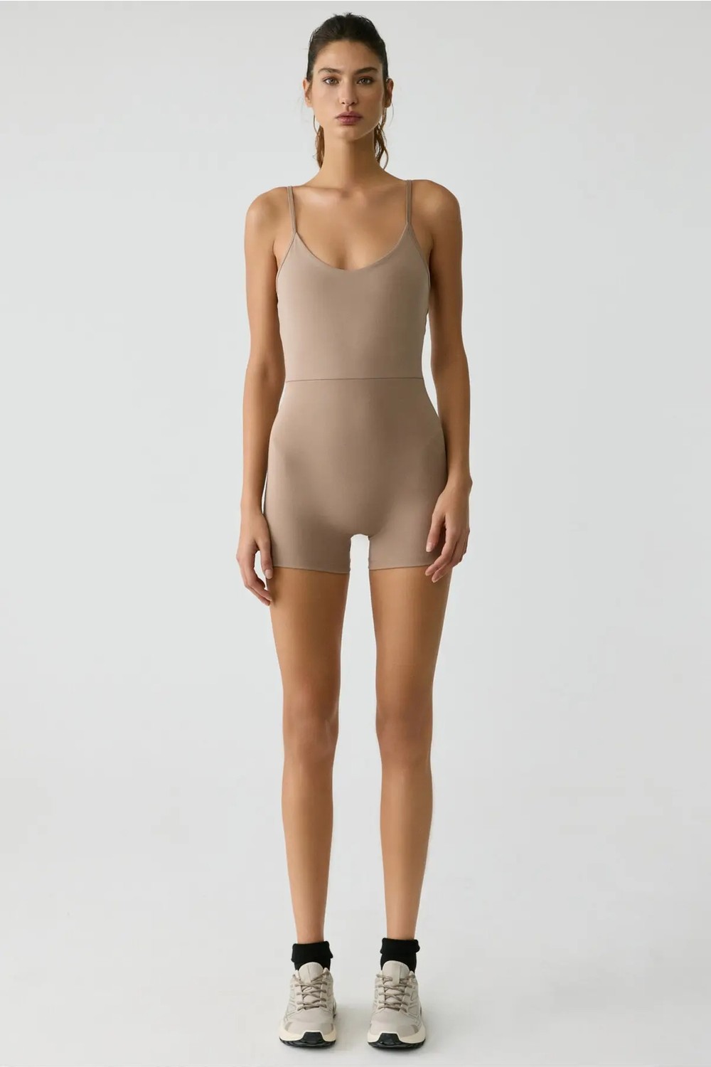 Urban Beat ALESIA Urban Beat Kadın Slim Fit İp Askılı Training Mavi Tulum görsel 2