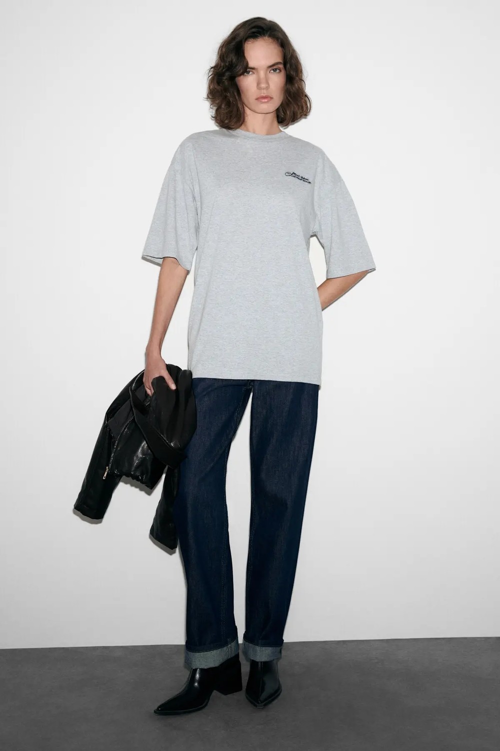 Grimelange Majer Kadın %100 Organik Pamuklu Western Tema Baskılı Regular Fit Krem T-shirt