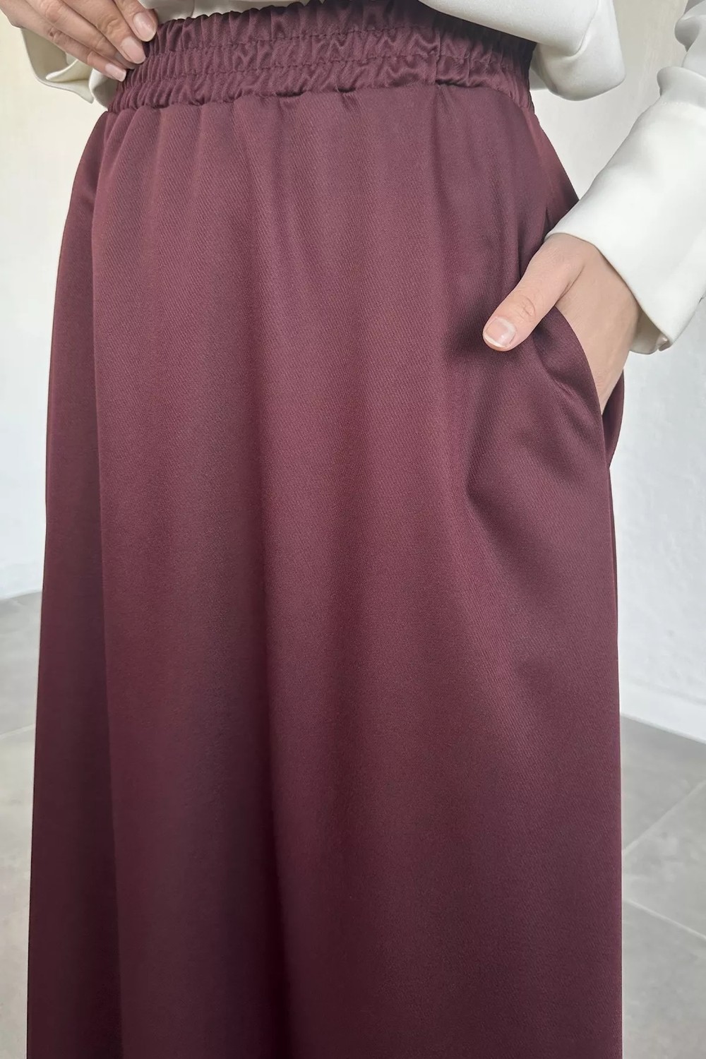 Julude Kadın Bel Lastikli Tesettür Etek P-00020658 görsel 4