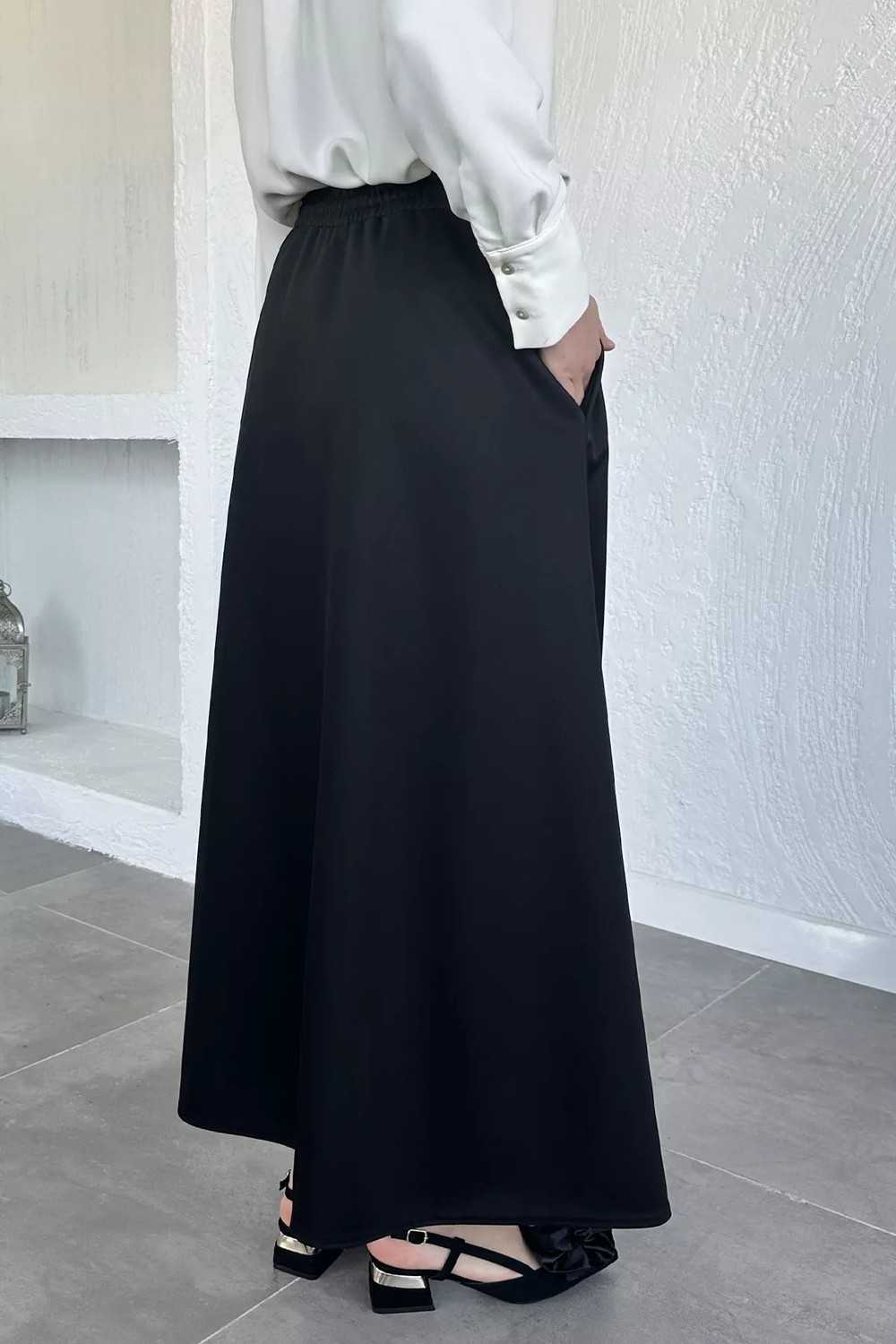 Julude Kadın Bel Lastikli Tesettür Etek P-00020658 görsel 7