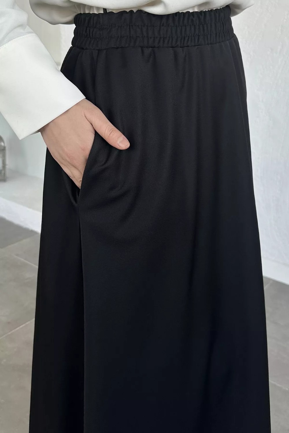 Julude Kadın Bel Lastikli Tesettür Etek P-00020658 görsel 8