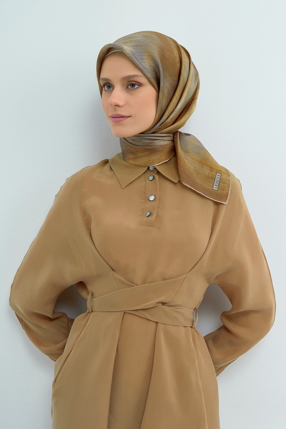 Armine Saf Ipek Sura EŞARP-2026 Ilkbahar-Yaz- 95130D 83 görsel 4