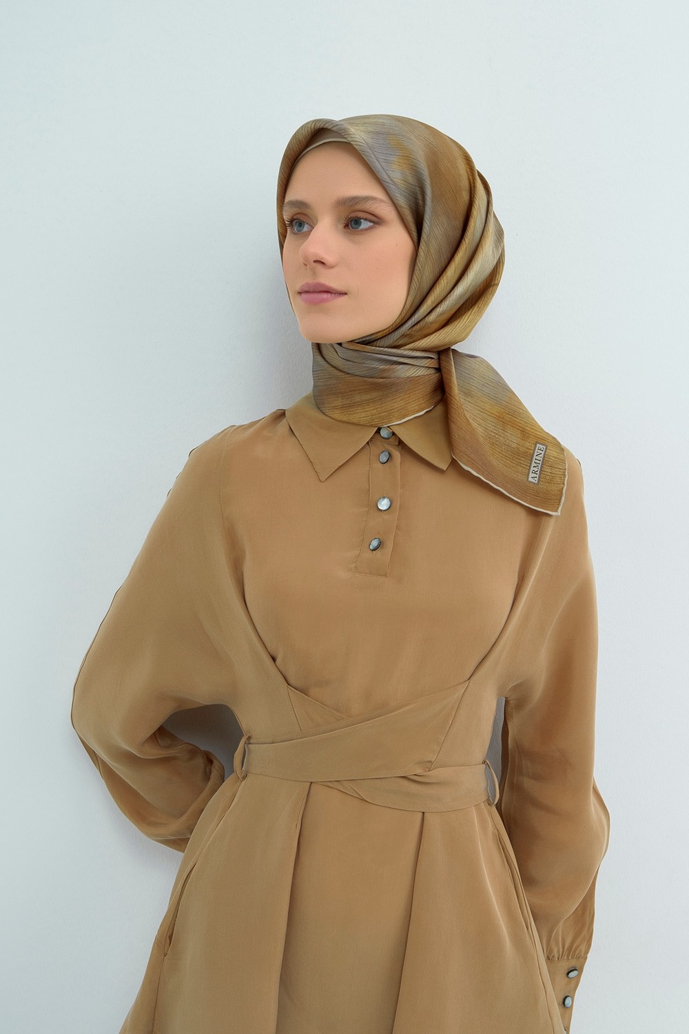 Armine Saf Ipek Sura EŞARP-2026 Ilkbahar-Yaz- 95130D 83 görsel 5