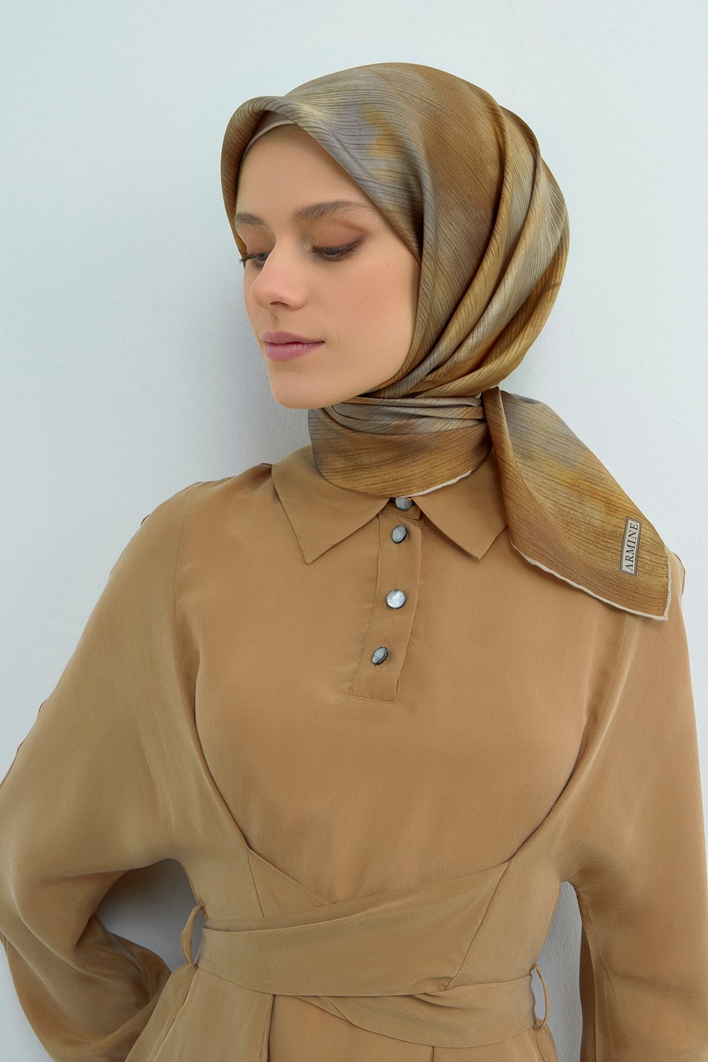 Armine Saf Ipek Sura EŞARP-2026 Ilkbahar-Yaz- 95130D 83 görsel 7