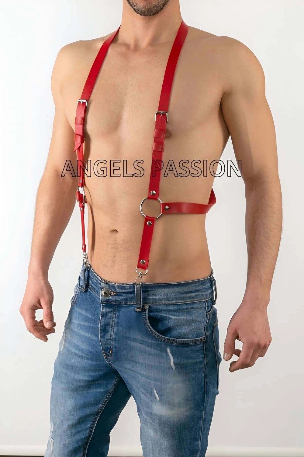 Beruflic Deri Erkek Pantalon Aksesuar, Deri Erkek Harness - BRFM29 görsel 6