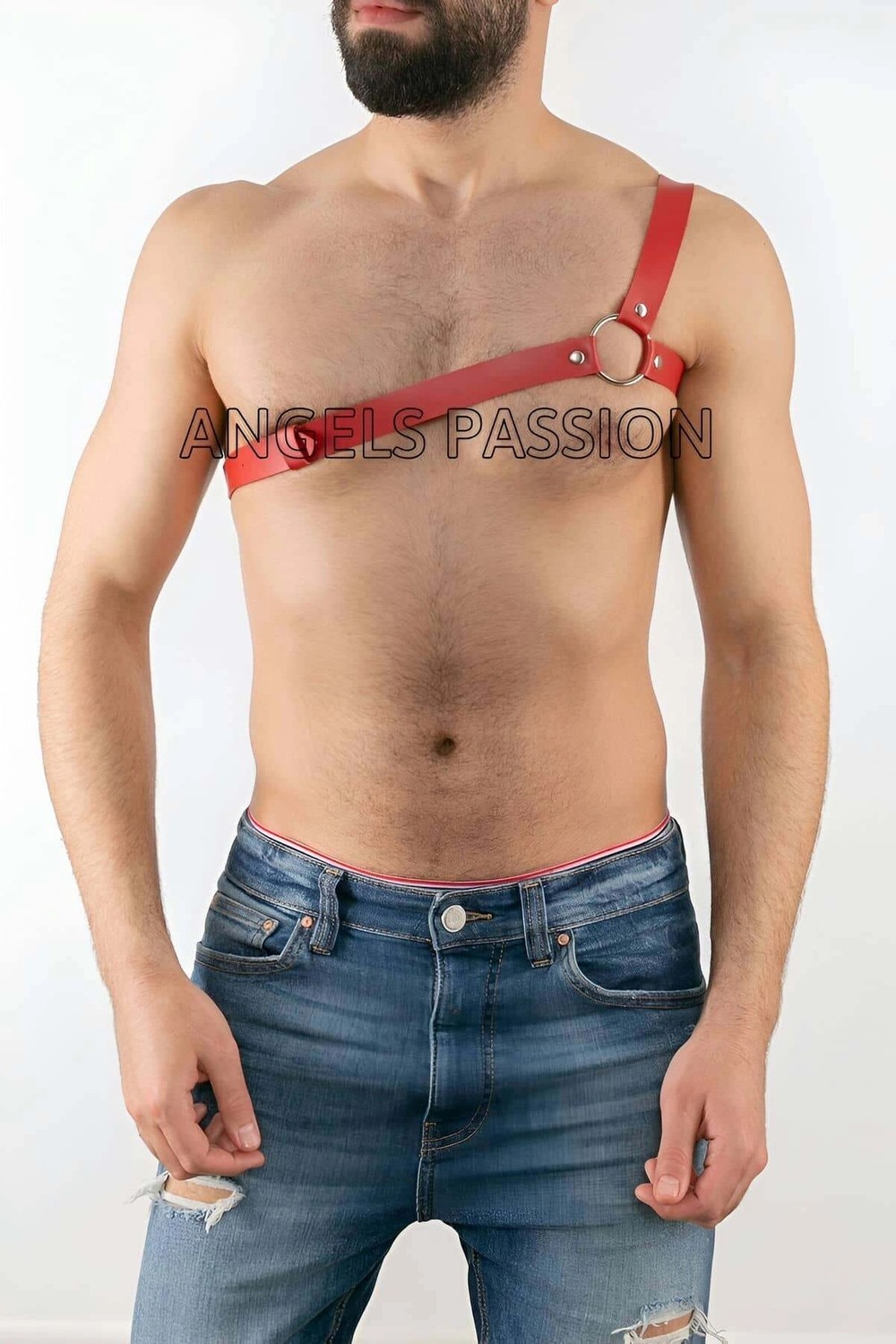 Beruflic Tek Omuz Seksi Deri Erkek Harness - Brfm3 görsel 2