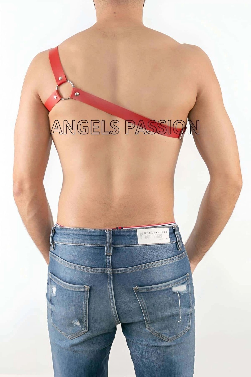 Beruflic Tek Omuz Seksi Deri Erkek Harness - Brfm3 görsel 6