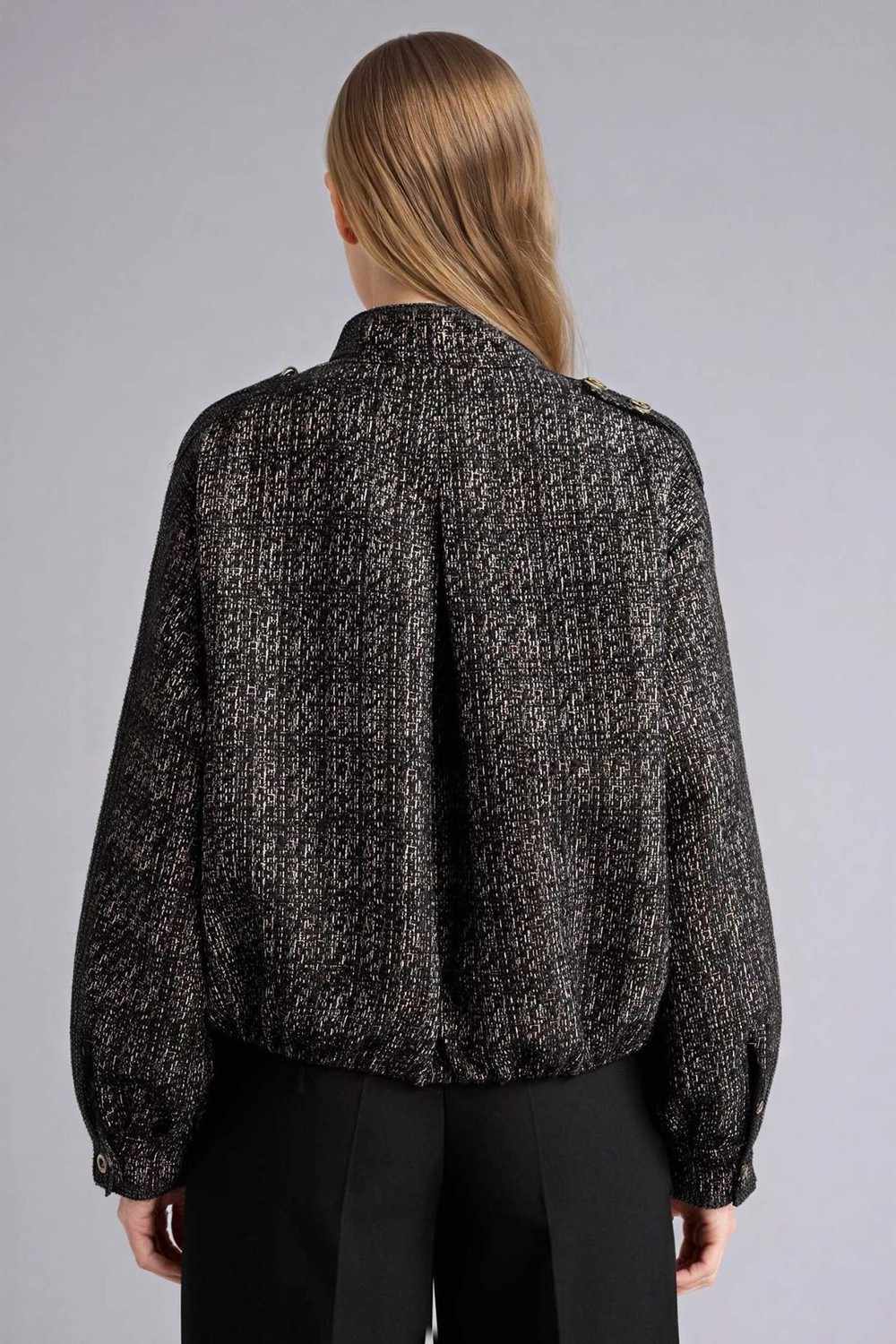DeFacto Dik Yaka Tweed Ceket G8598AX26SP görsel 8