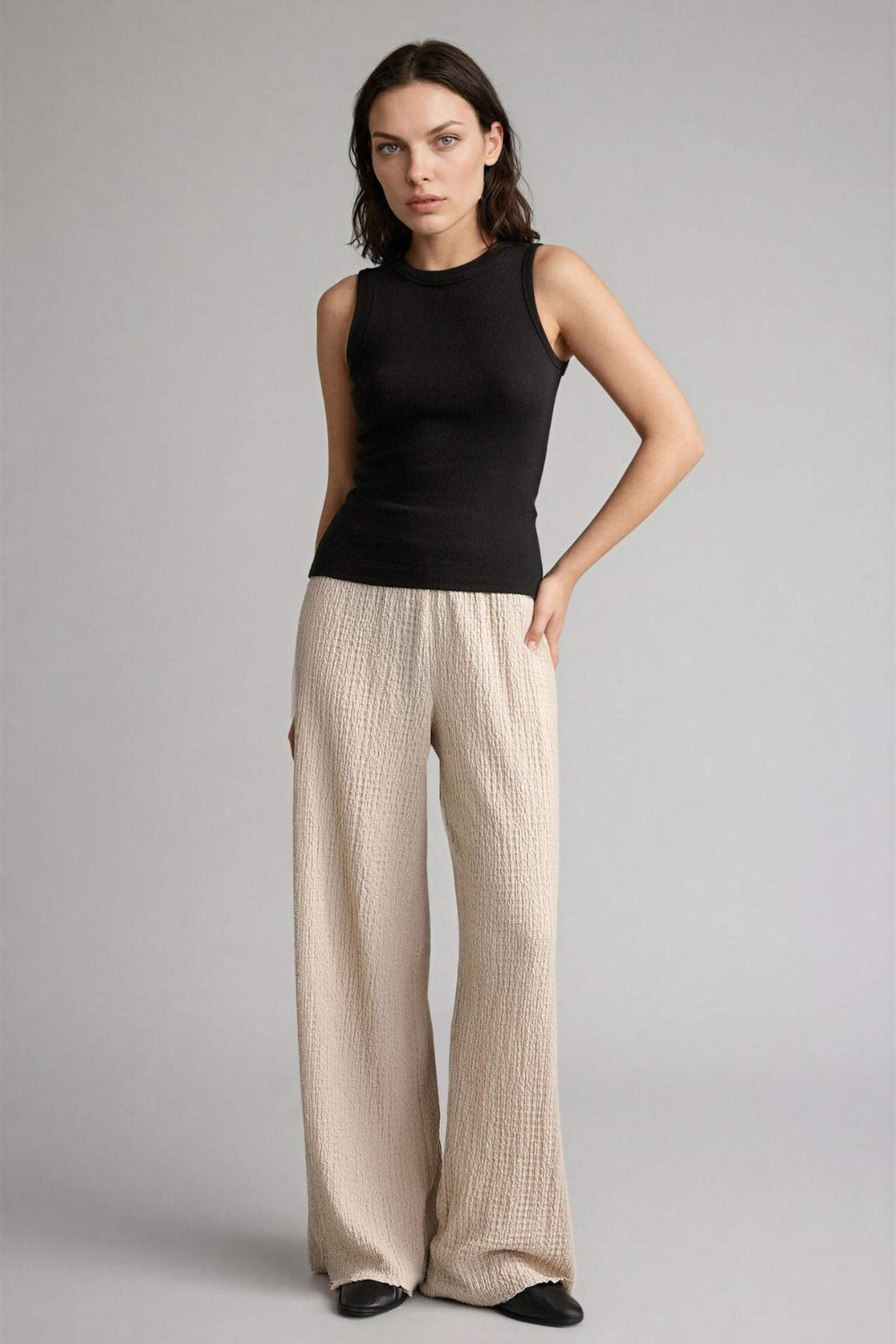 DeFacto Slim Fit Basic Fitilli Kaşkorse Atlet F8721AX26SP görsel 2