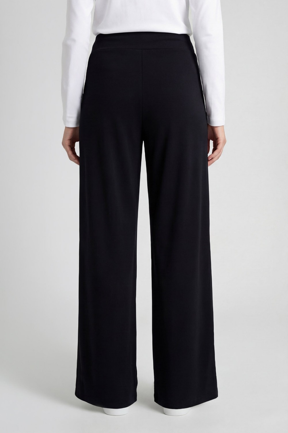 Tommy Life Siyah Comfort Fit Geniş Paça Korsajlı Palazzo Kadın Pantolon - 94681 görsel 5