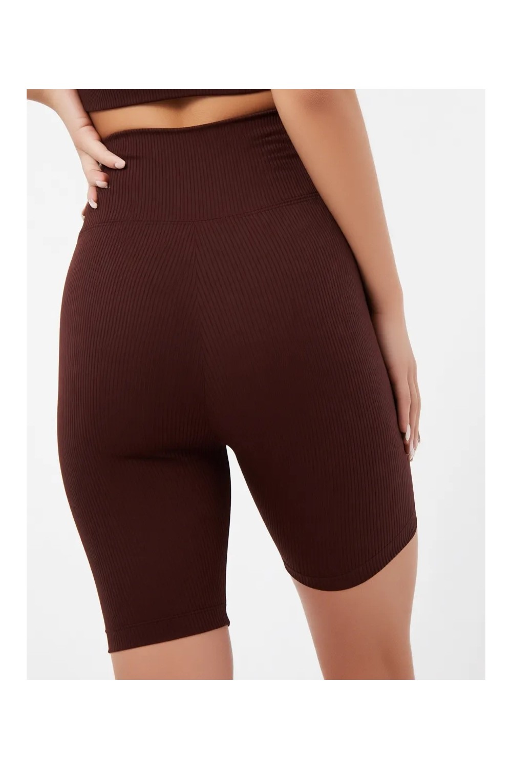 Lesa Wear Fitilli Yüksek Bel Likralı Toparlayıcı Kısa Şort Tayt görsel 7
