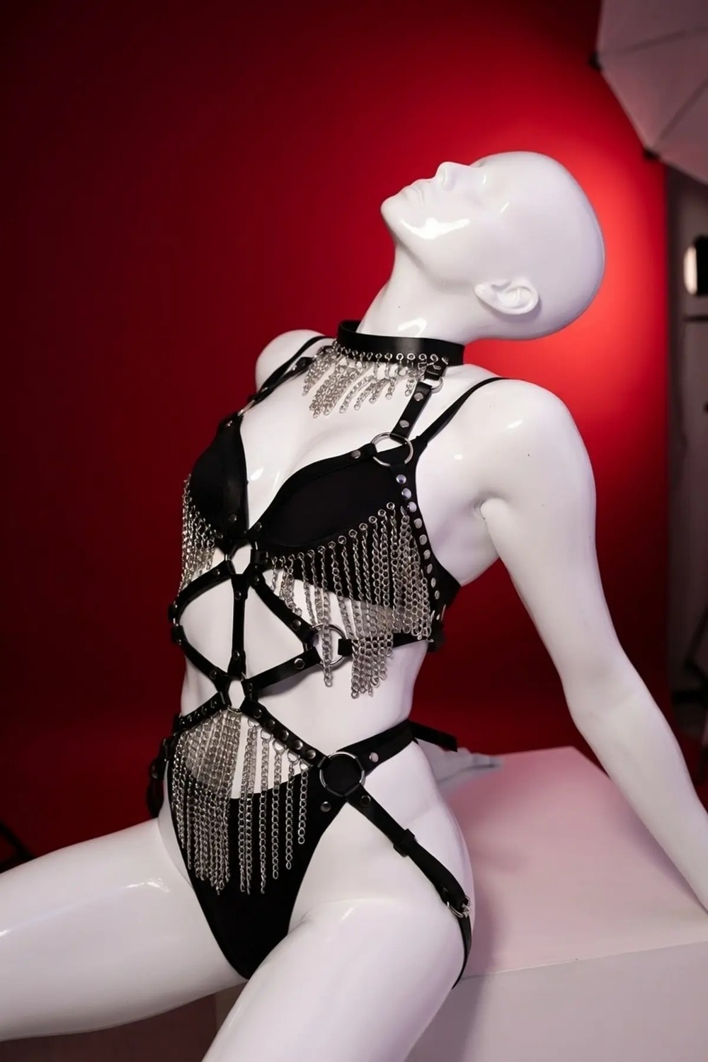 Luna Vanessa Sevgililer Günü Body Deri Jartiyer -2067-SVGI-JA-XS