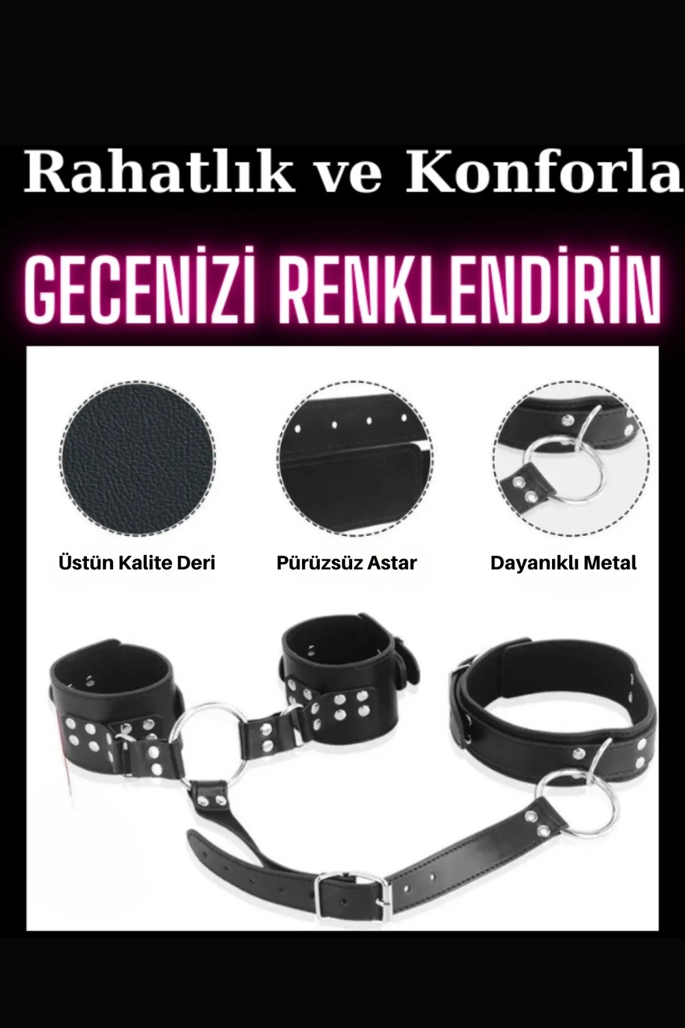 Luna Vanessa Çeyiz Için Esaret Deri Jartiyer -5237-CYZ-JA-XS
