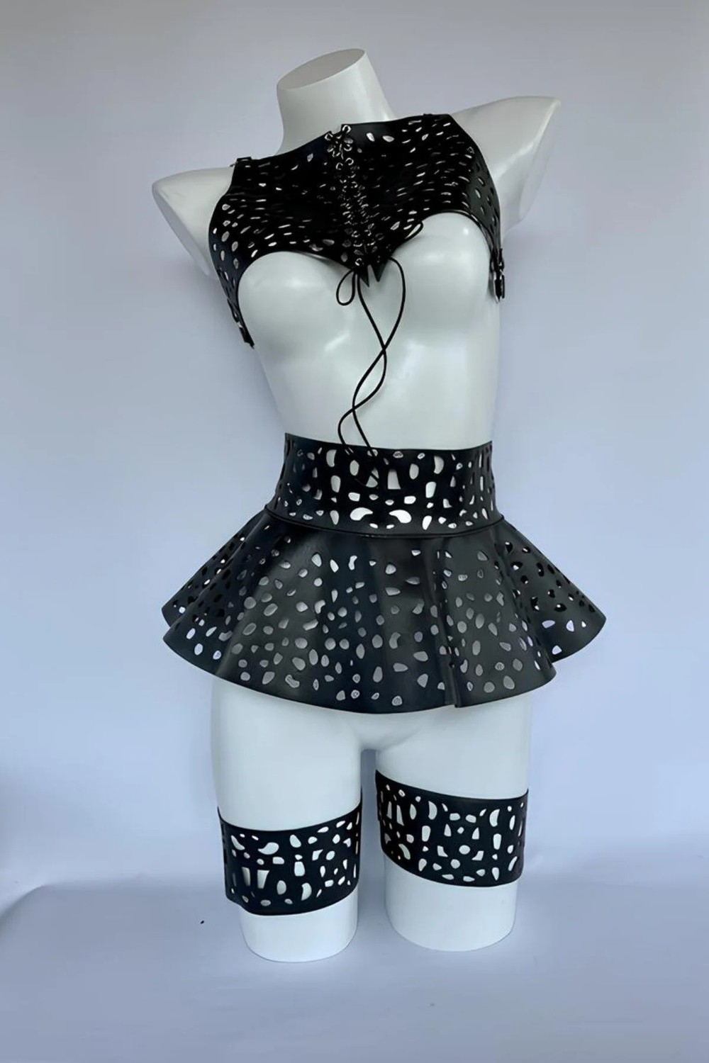 Luna Vanessa Yılbaşına Özel Body Deri Kostüm -2183-YLBS-KO-XL