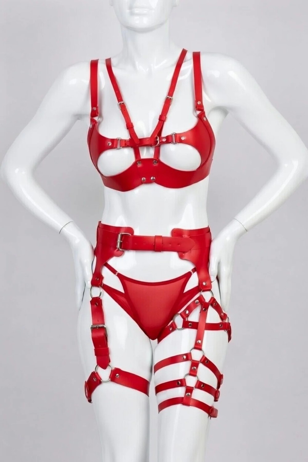 Luna Vanessa Body Deri Fantezi Giyim -2186-AYS-FG-S-2XL