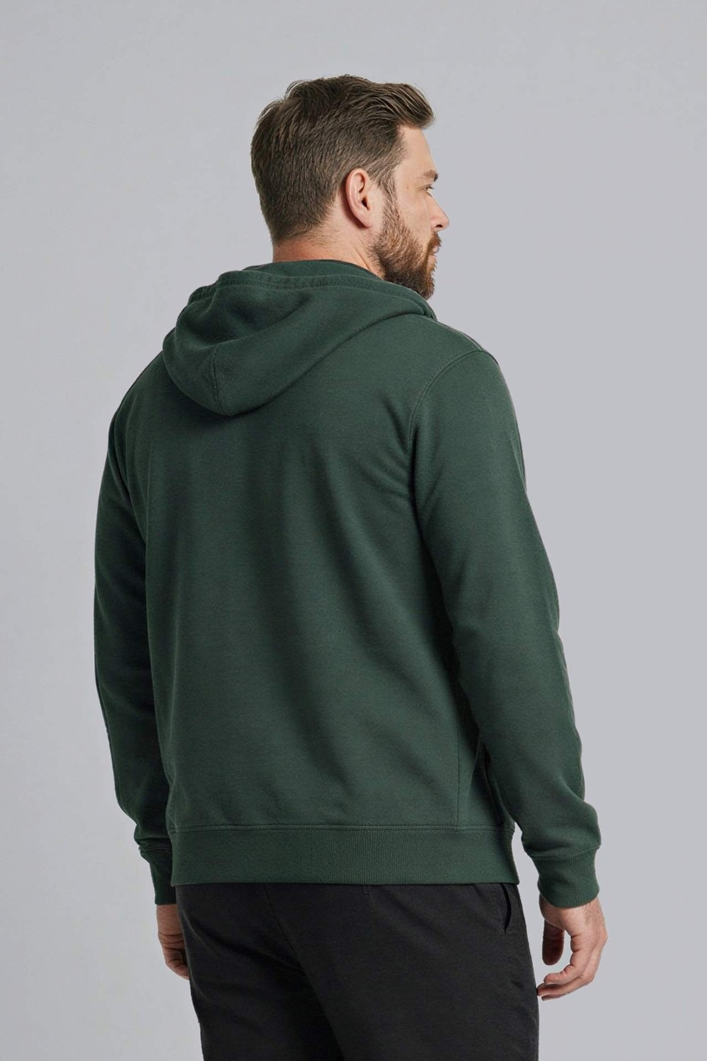 DeFacto %100 Pamuk Büyük Beden Kapüşonlu Fermuarlı Sweatshirt H2059AX26SP görsel 6