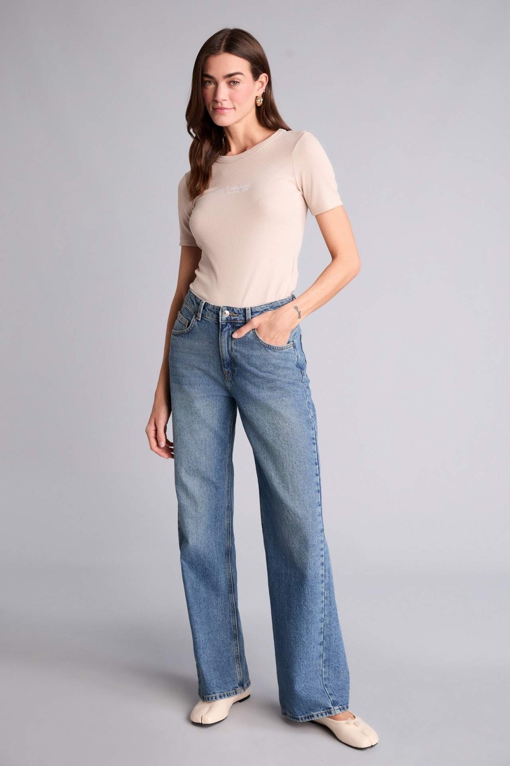 DeFacto Slim Fit Fitilli Kaşkorse Tişört H1390AX26SM görsel 2