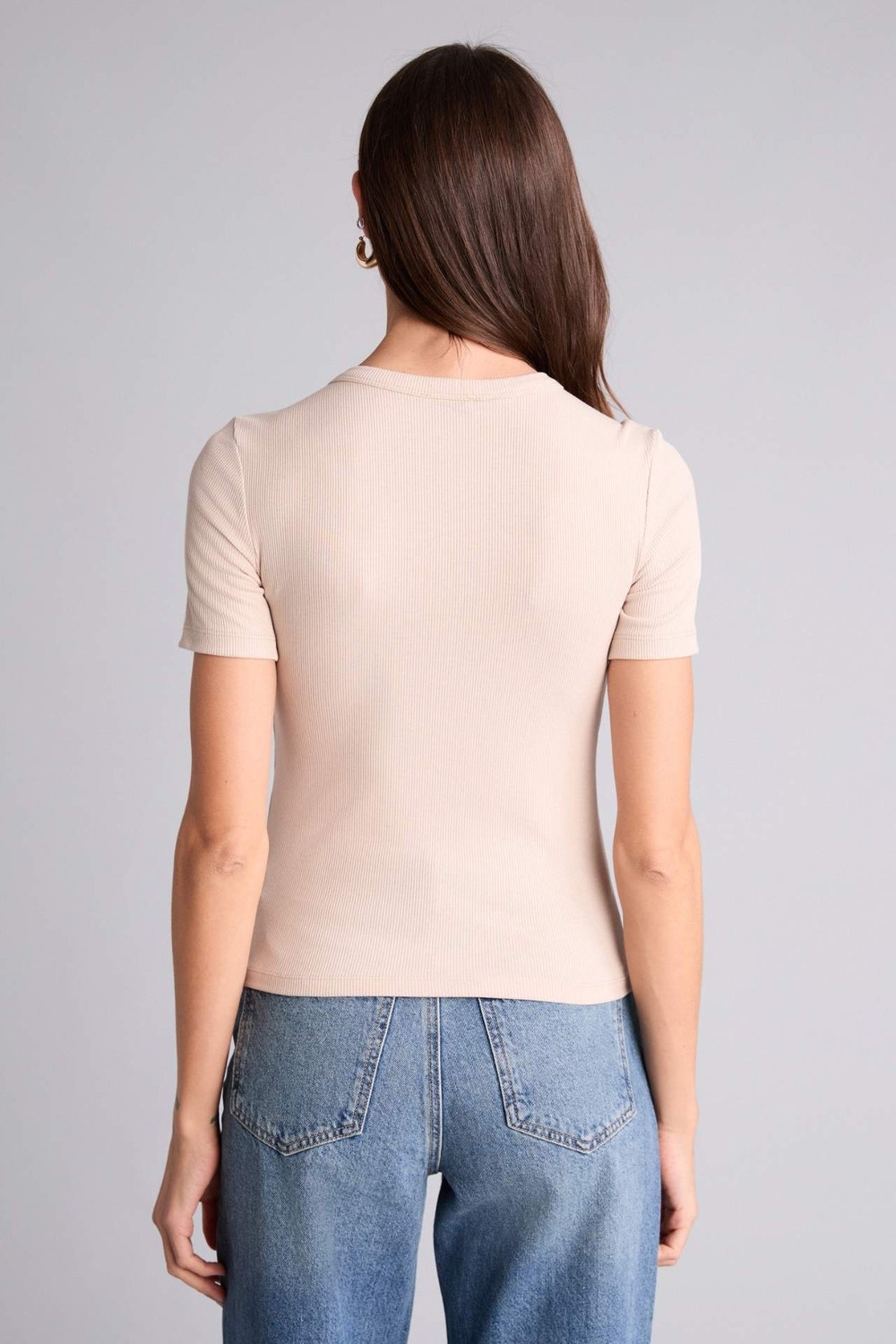 DeFacto Slim Fit Fitilli Kaşkorse Tişört H1390AX26SM görsel 5