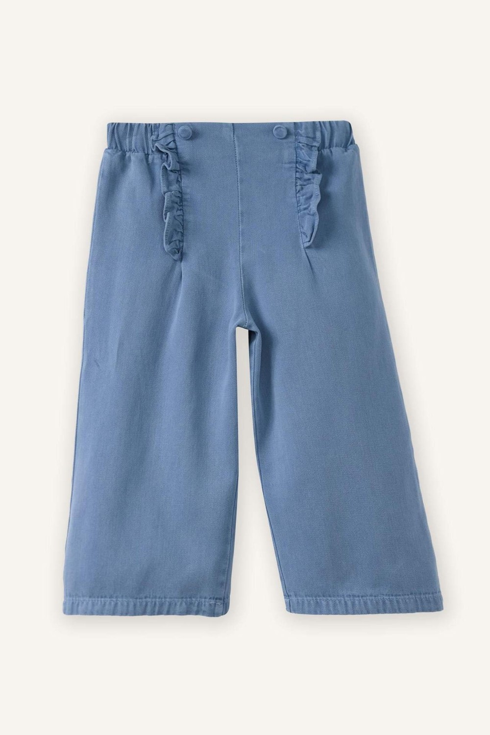 DeFacto Wide Leg Akışkan Kumaş Pantolon Kız Bebek G8094A526SP görsel 2