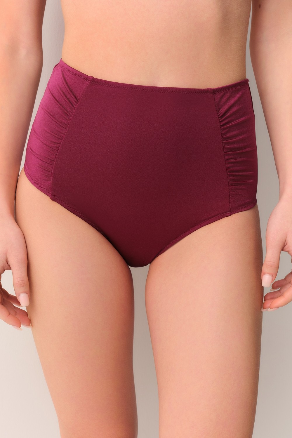 Suwen Yüksek Bel Pileli Bikini Alt