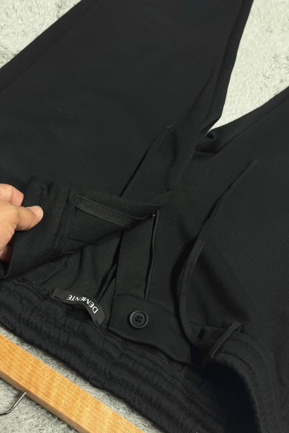 GD Goldoremi Erkek Jakarlı Çelik Örme Regular Beli Lastikli İpli Fermuarlı Rahat Jogger Pantolon görsel 8