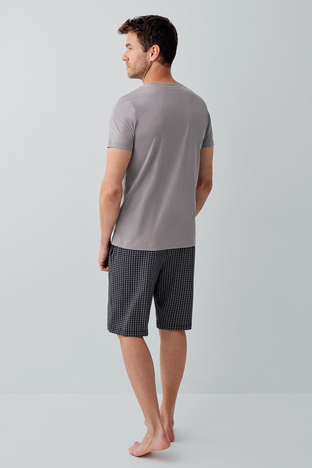 Arnetta Erkek %100 Pamuklu Kutulu 3’lü Pijama Takımı, T-Shirt + Pijama Alt + Şort görsel 4