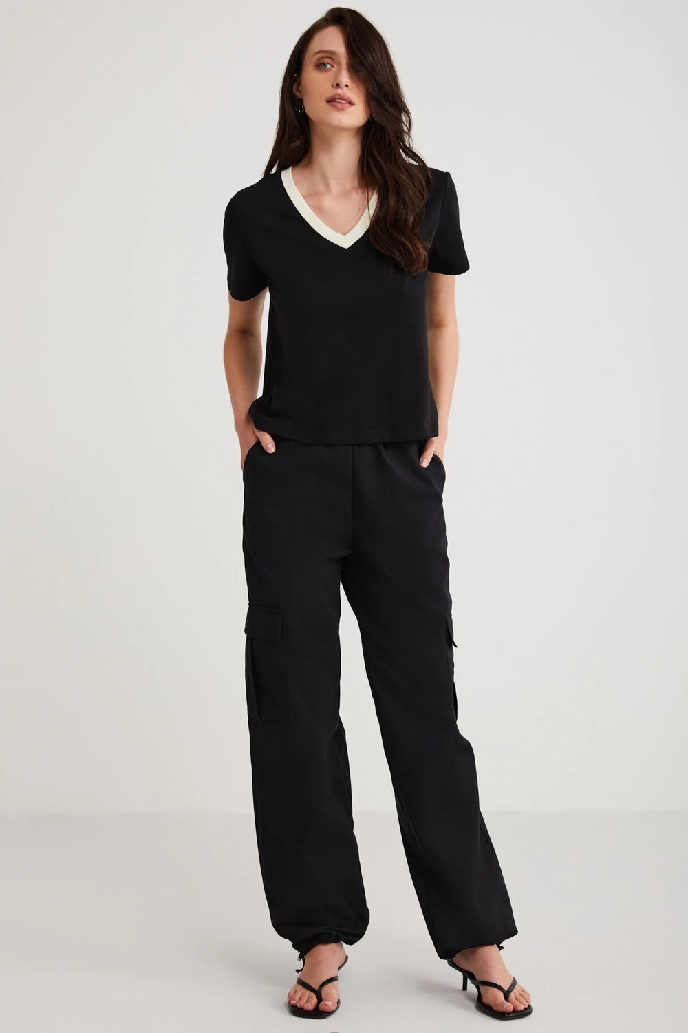 Ethiquet CAMILLE Kadın Siyah T-Shirt