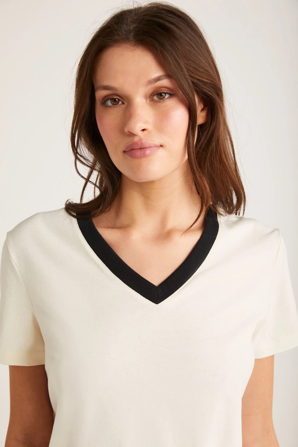 Ethiquet CAMILLE Kadın Siyah T-Shirt görsel 3